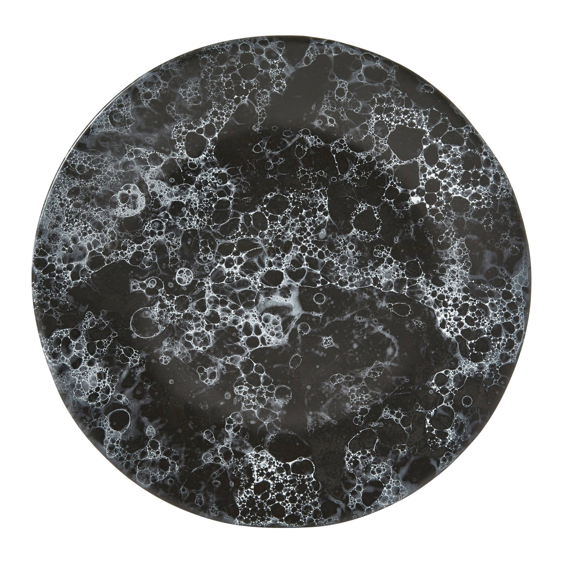 Goran Black Faux Marble Dinner Plate - Skandi London