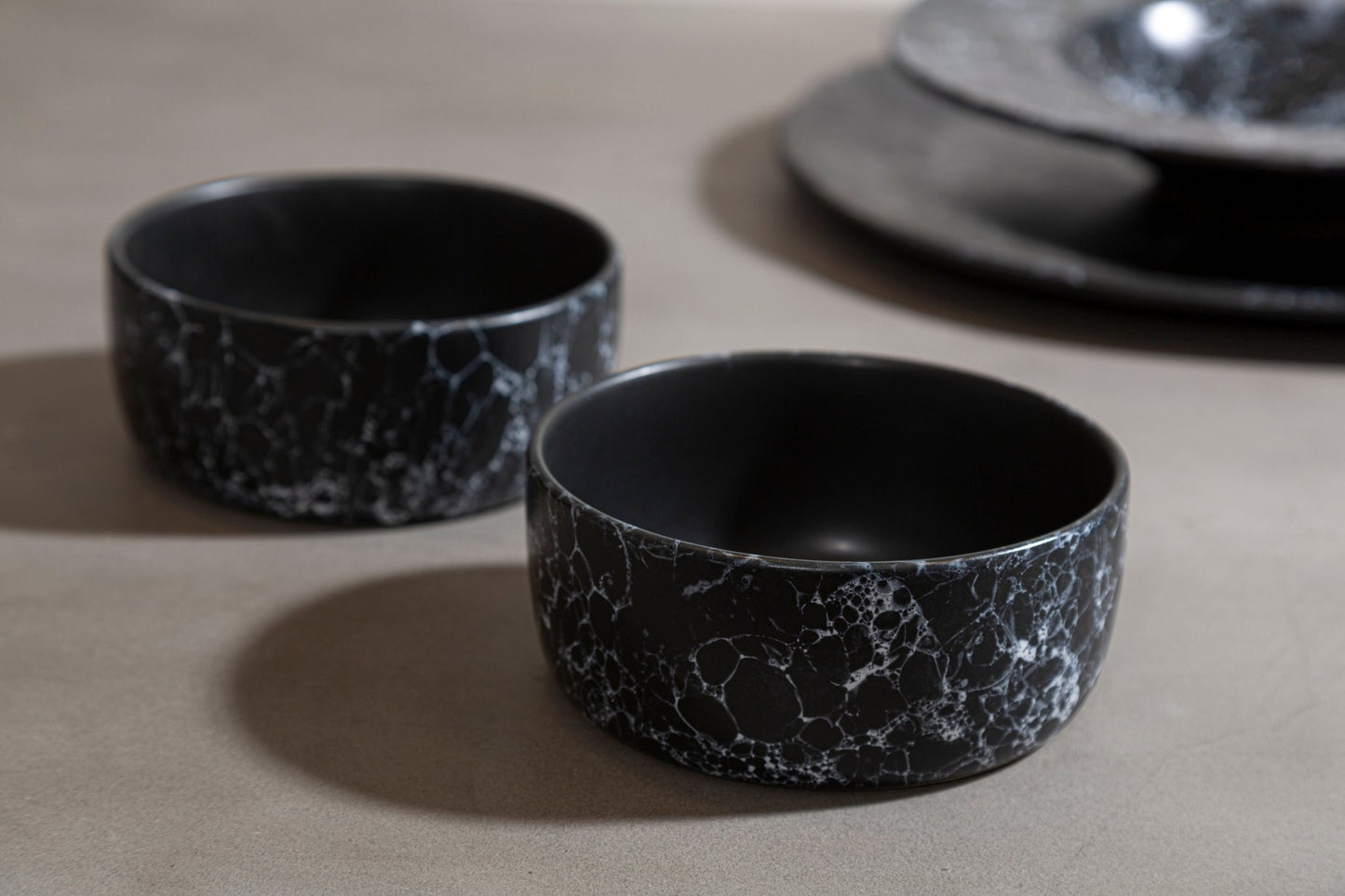 Goran Black Faux Marble Bowl - Skandi London