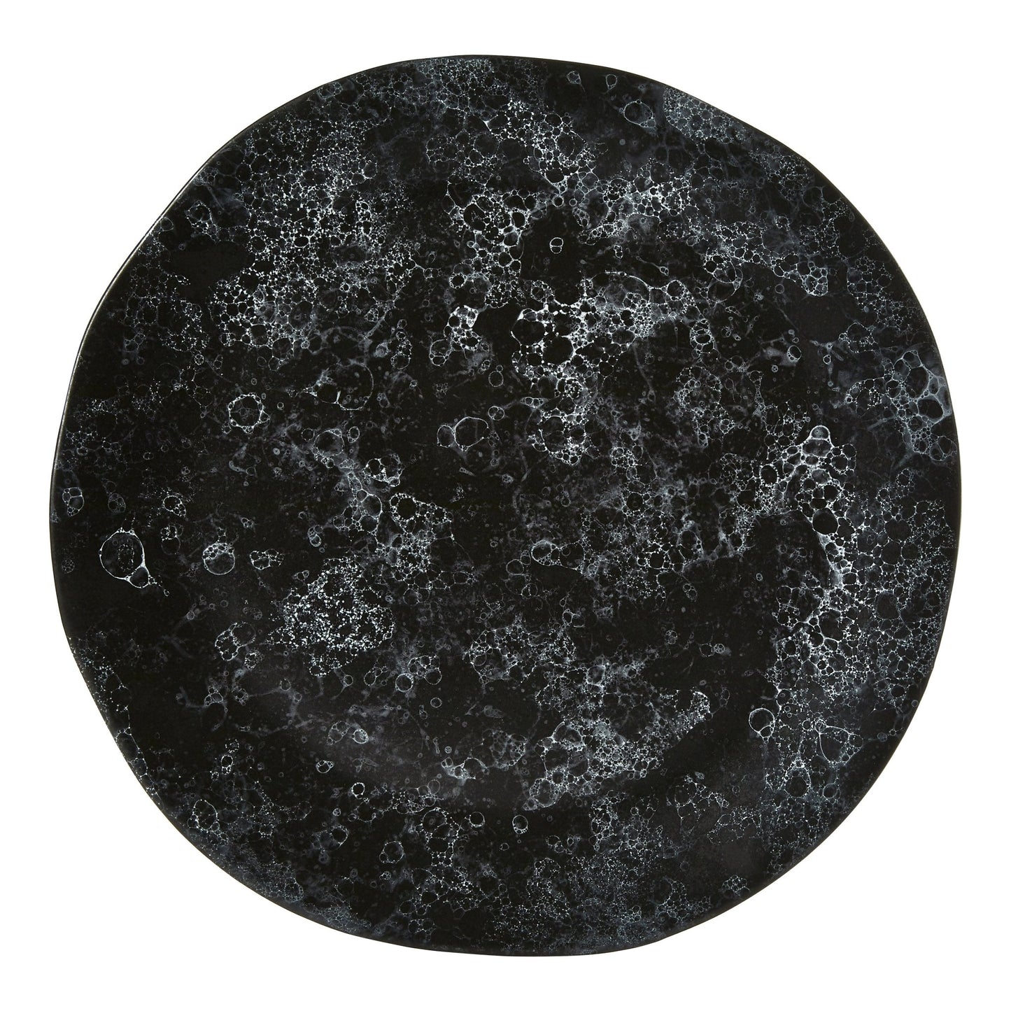 Goran Black Faux Marble Pizza Plate - Skandi London