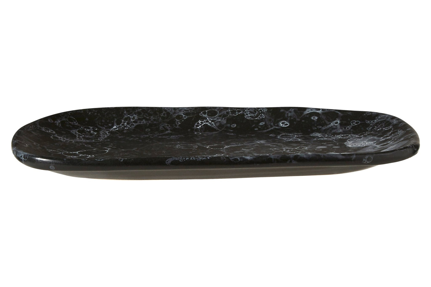 Goran Small Black Faux Marble Plate - Skandi London