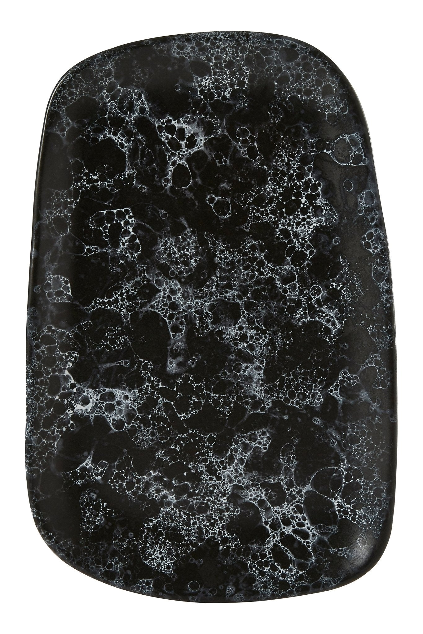 Goran Large Black Faux Marble Plate - Skandi London