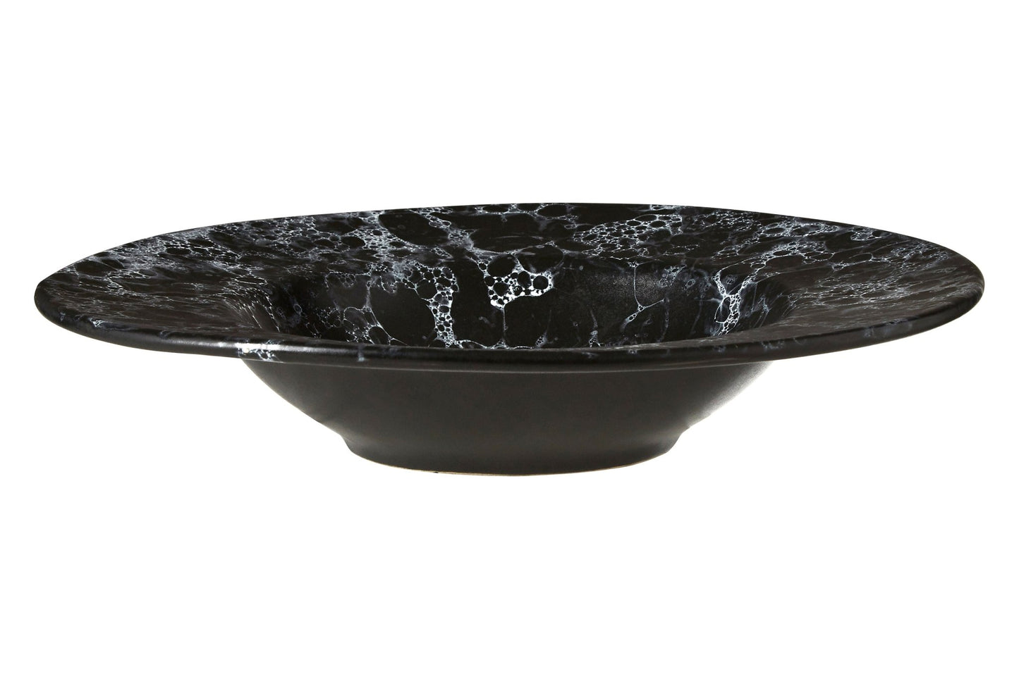 Goran Black Faux Marble Pasta Bowl - Skandi London