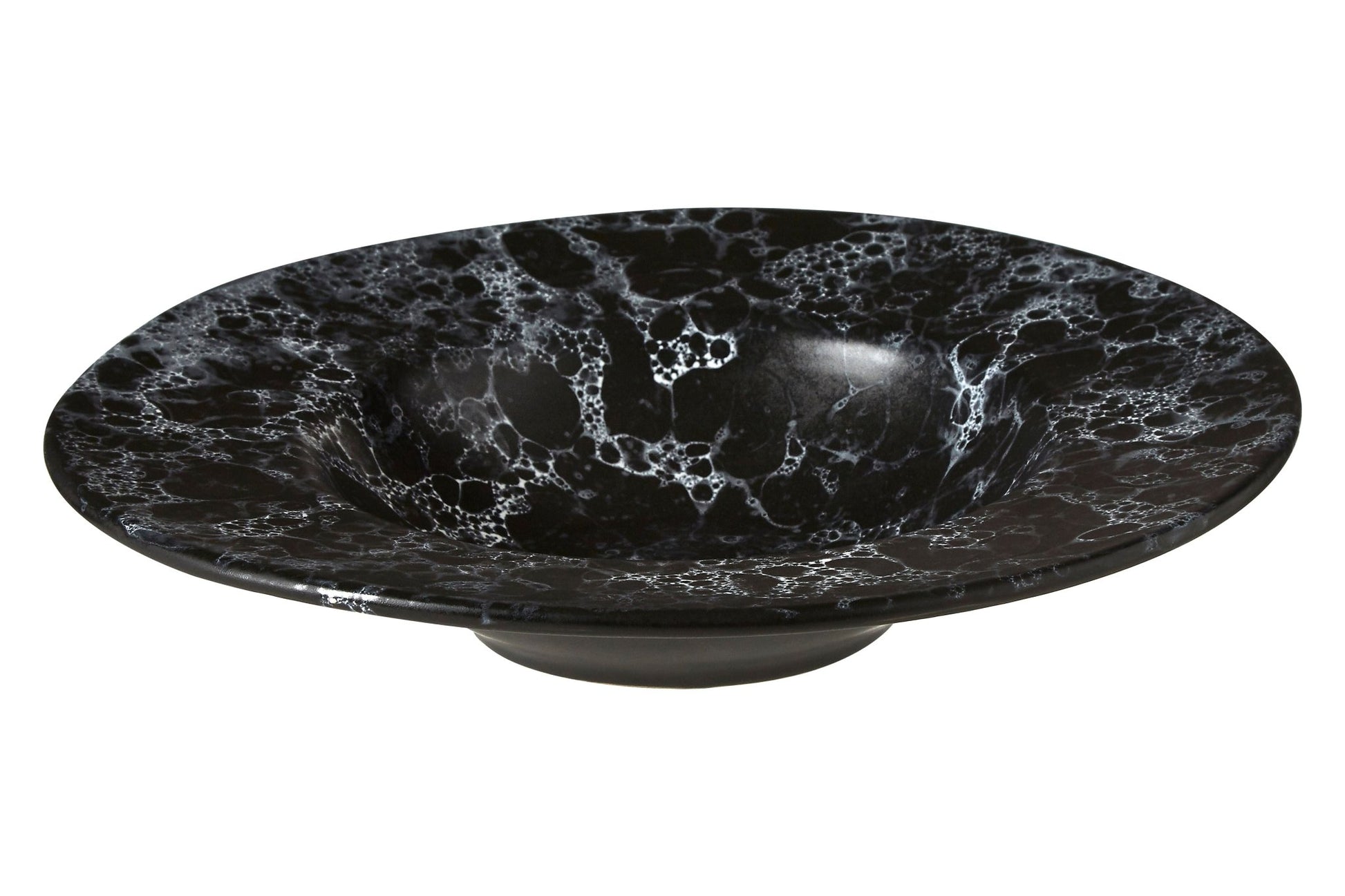Goran Black Faux Marble Pasta Bowl - Skandi London