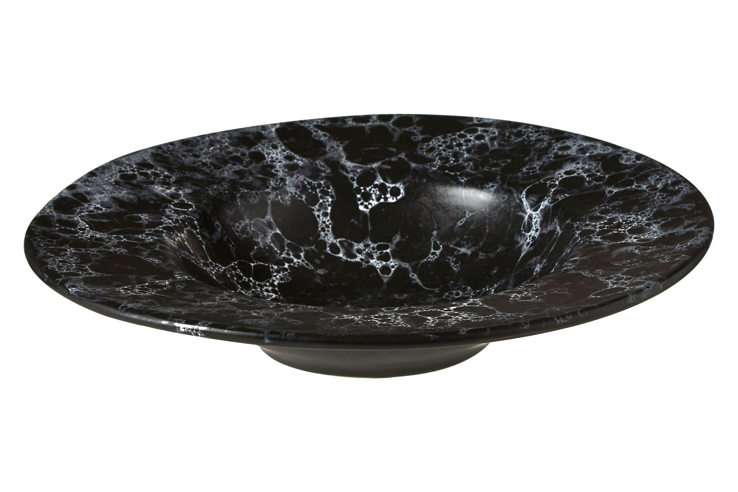 Goran Black Faux Marble Pasta Bowl - Skandi London
