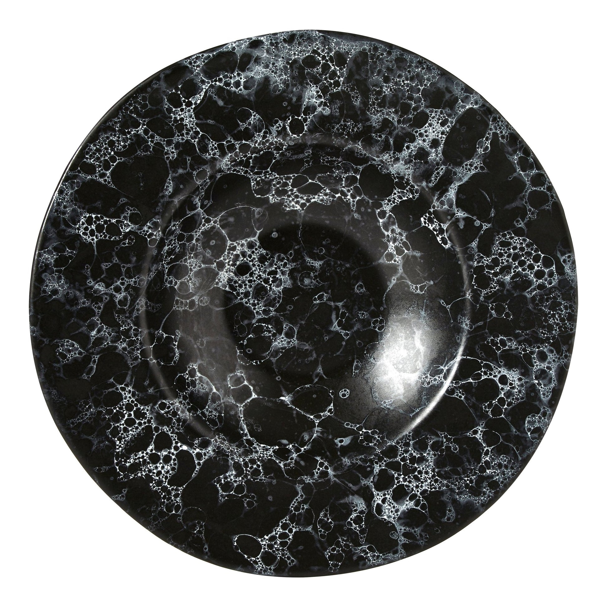 Goran Black Faux Marble Pasta Bowl - Skandi London