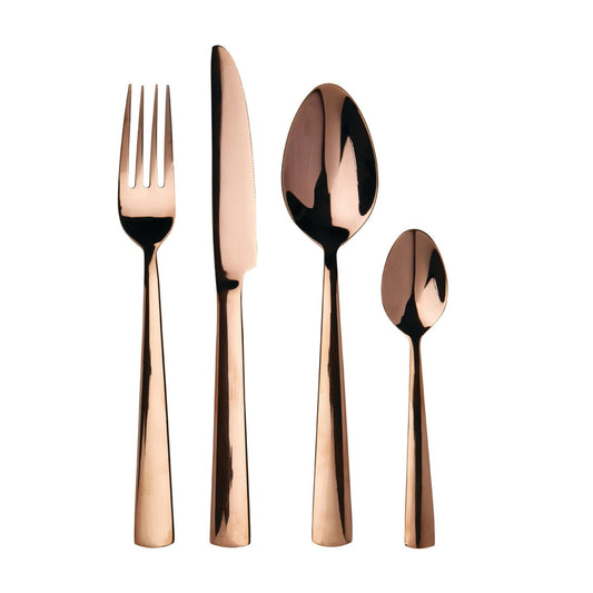 Asmund Lustra 16 Piece Rose Gold Cutlery Set - Skandi London