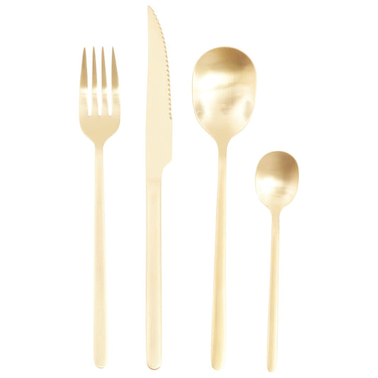 Asmund 16 Piece Gold Cutlery Set - Skandi London