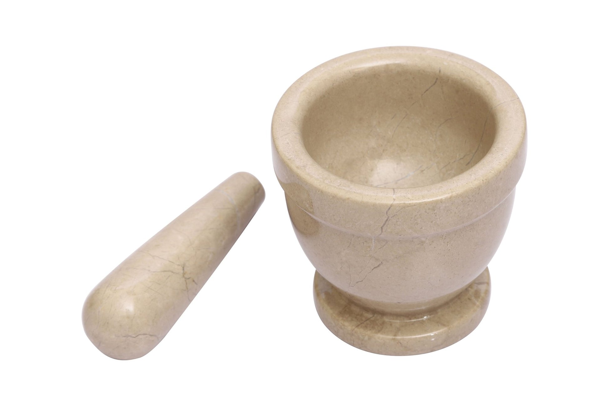 Freya Champagne Marble Mortar and Pestle - Skandi London