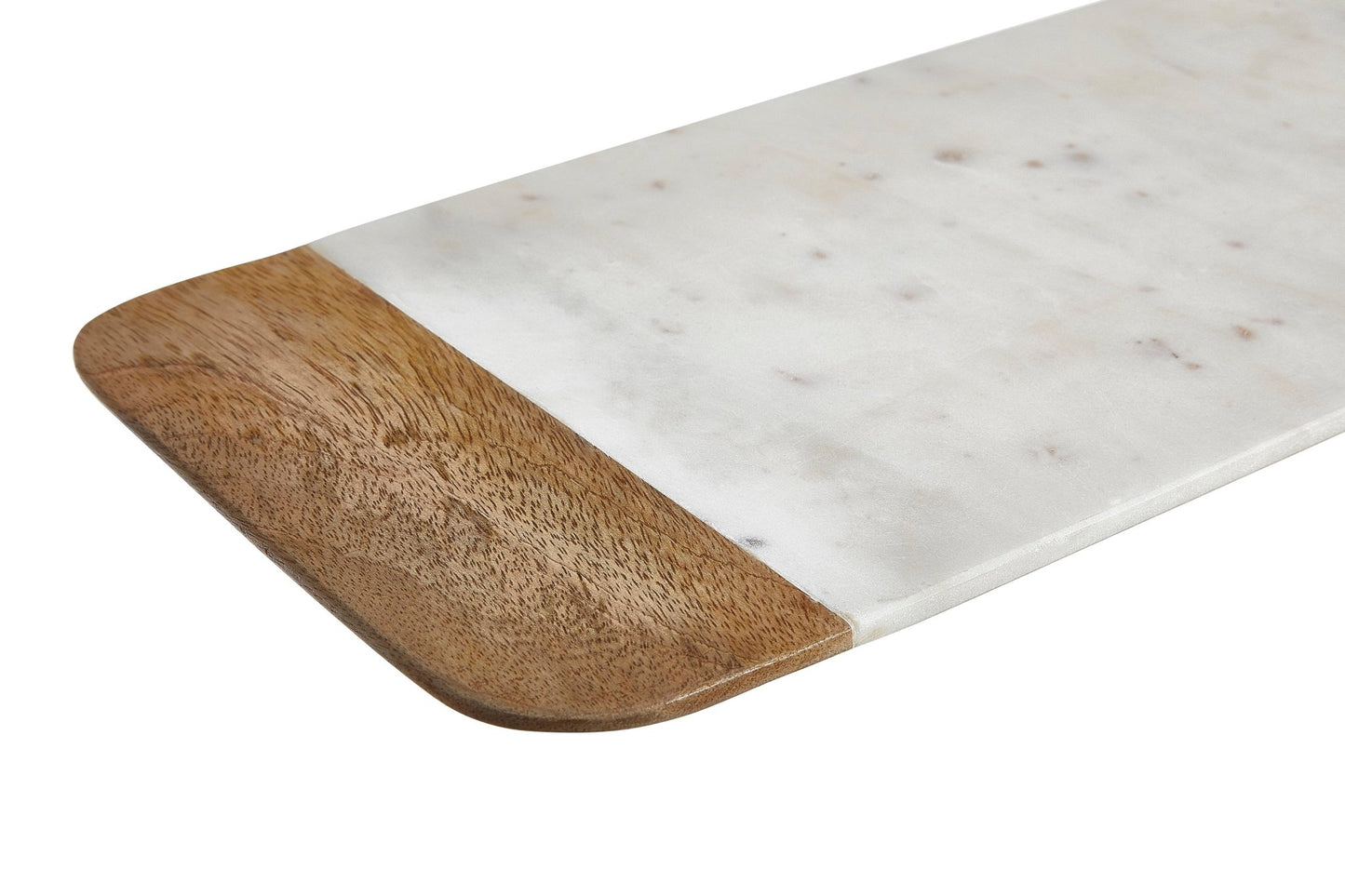 Kent Large White Marble And Mango Wood Serving Tray - Skandi London