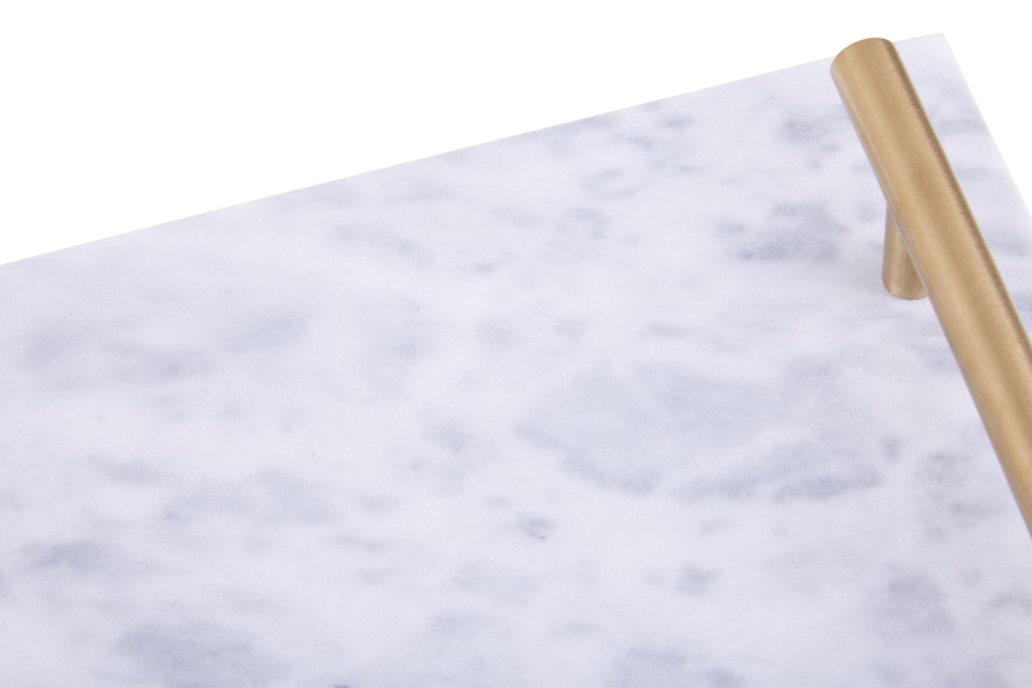 Johannes Grey Marble Tray With Gold Effect Handles - Skandi London