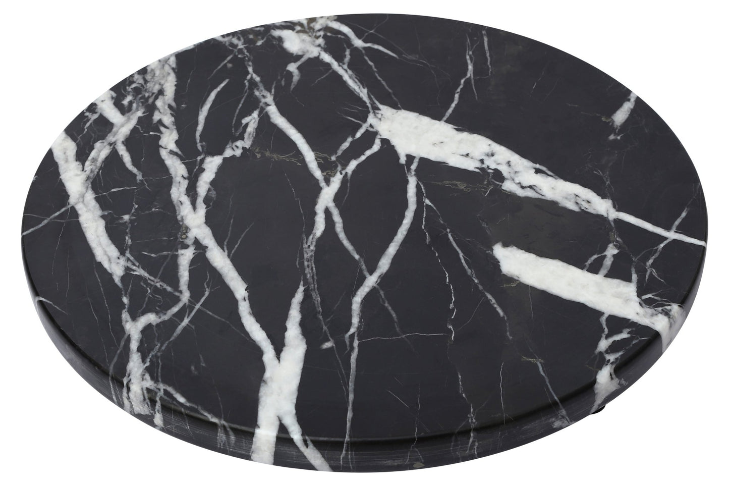Solveig Black And Gold Marble Round Chopping and Serving - Skandi London