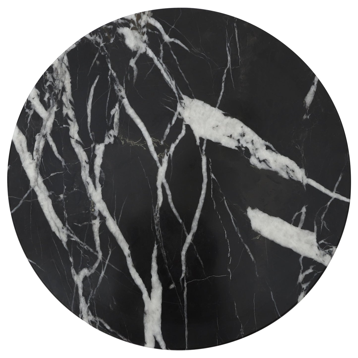 Solveig Black And Gold Marble Round Chopping and Serving - Skandi London