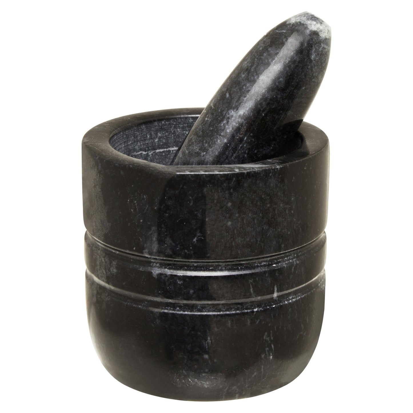 Mikele Black Marble Textured Mortar And Pestle - Skandi London
