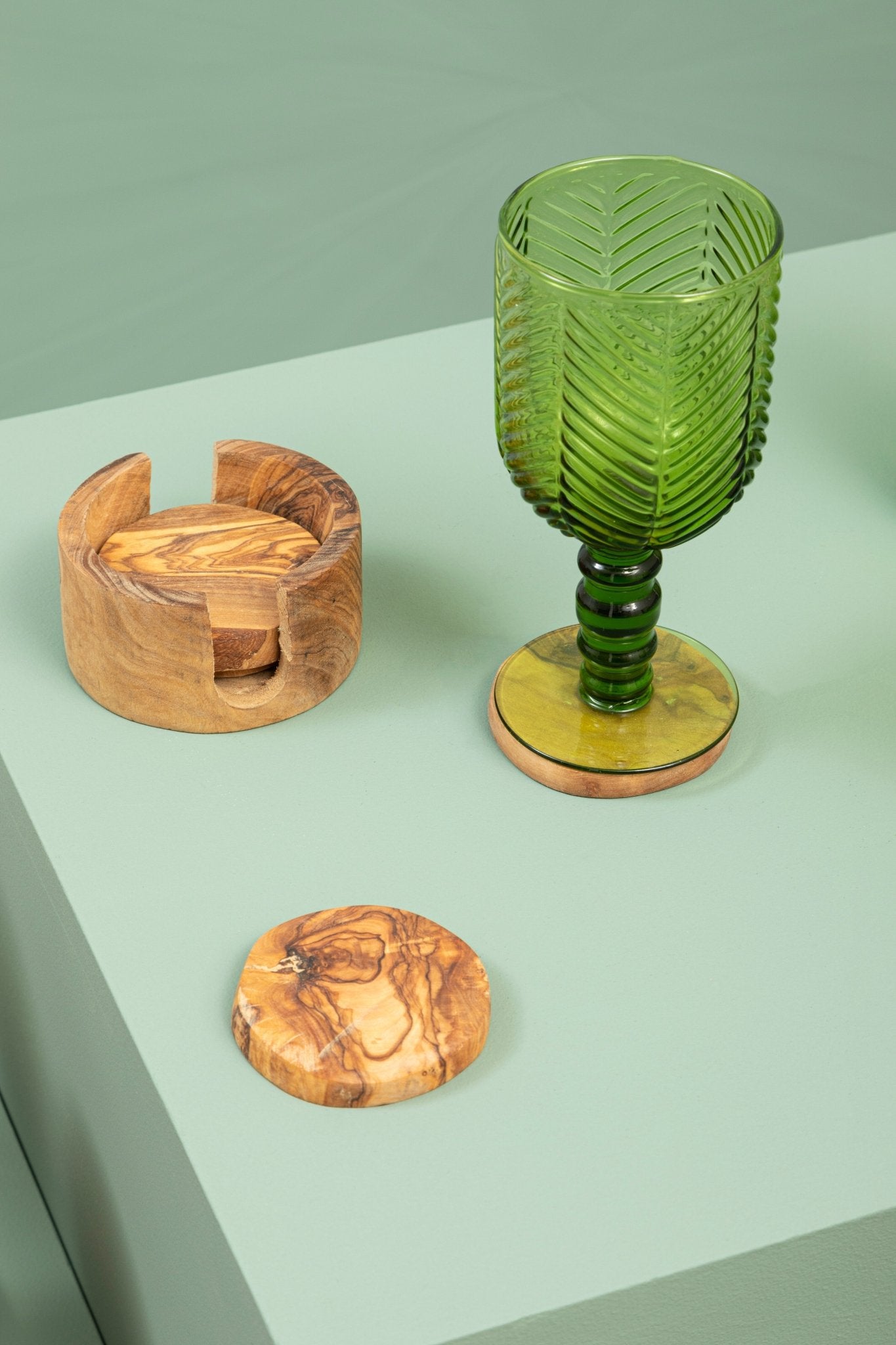 Heidrun Olive Wood Coasters - Skandi London