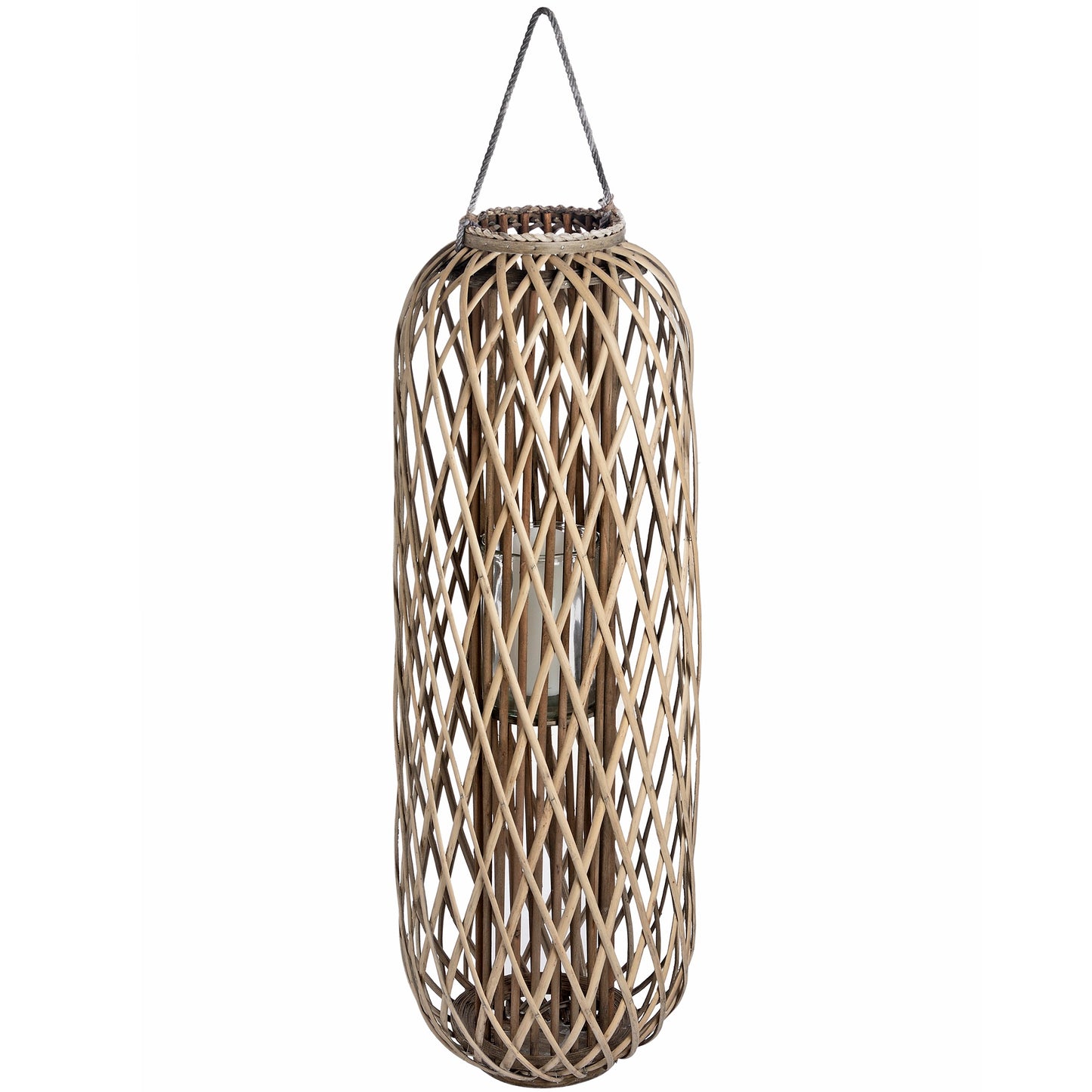 Skandi London Huge Standing Wicker Lantern - Skandi London