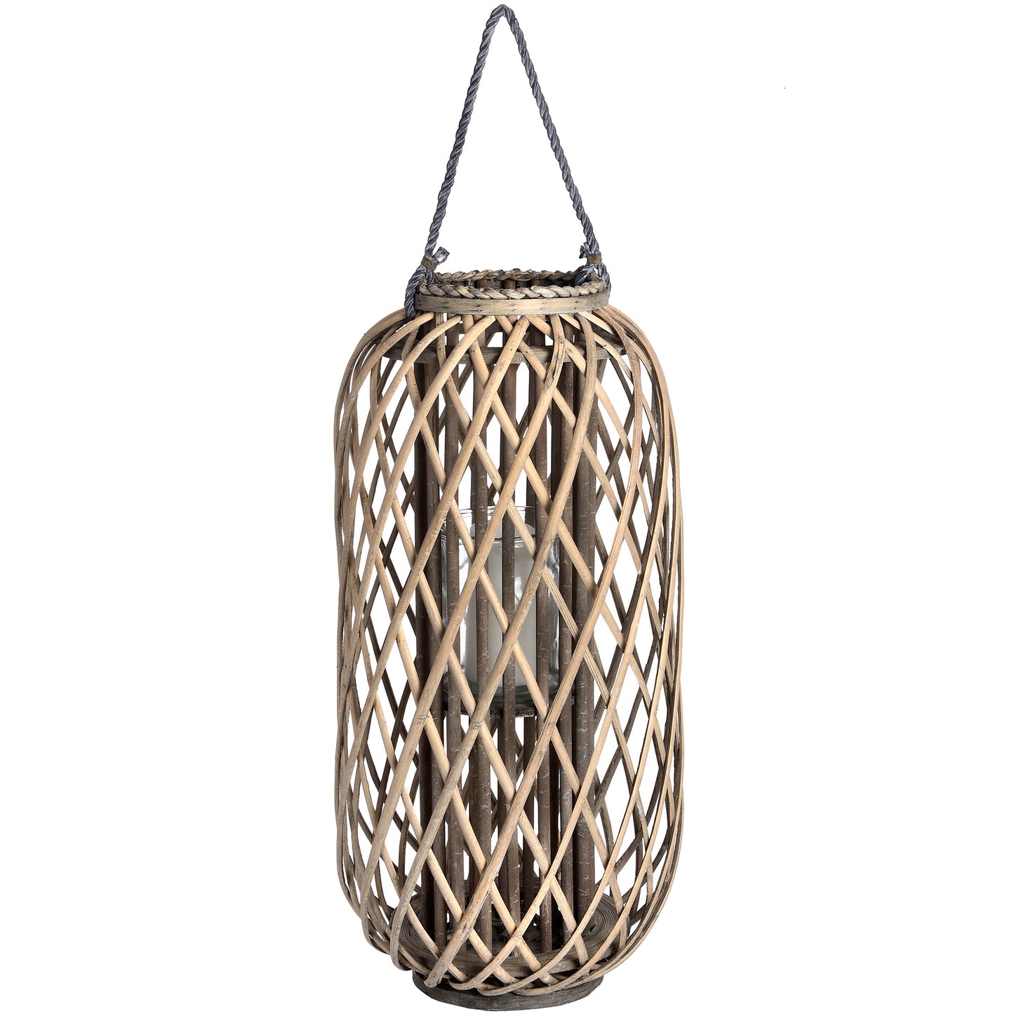 Skandi London Large Standing Wicker Lantern - Skandi London