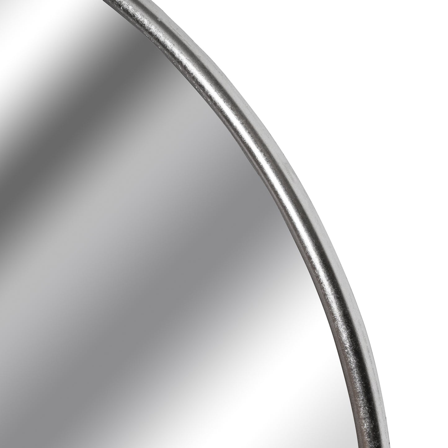 Skandi London Silver Foil Large Circular Metal Wall Mirror - Skandi London