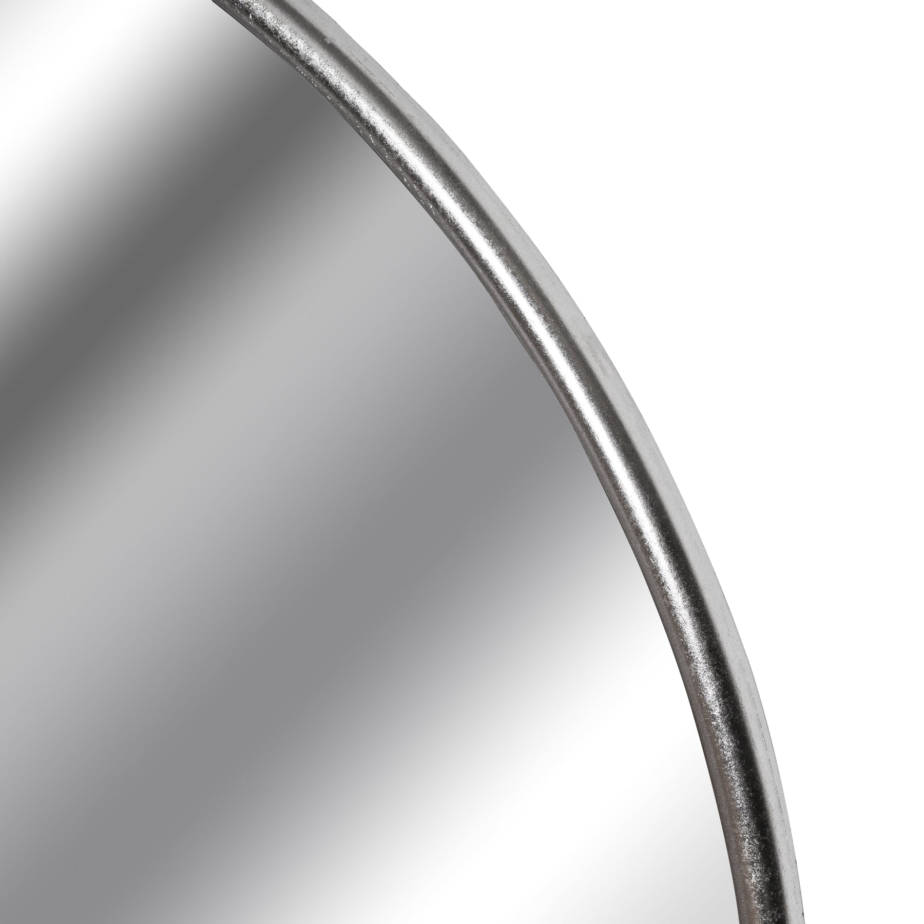 Skandi London Silver Foil Large Circular Metal Wall Mirror - Skandi London