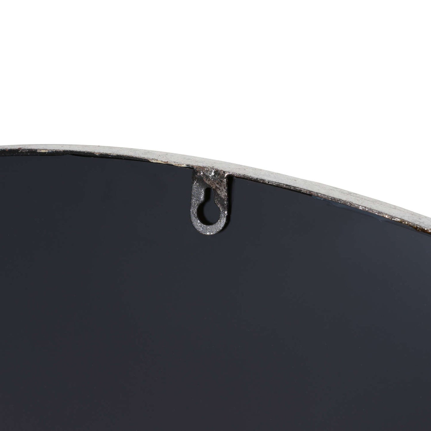Skandi London Silver Foil Large Circular Metal Wall Mirror - Skandi London