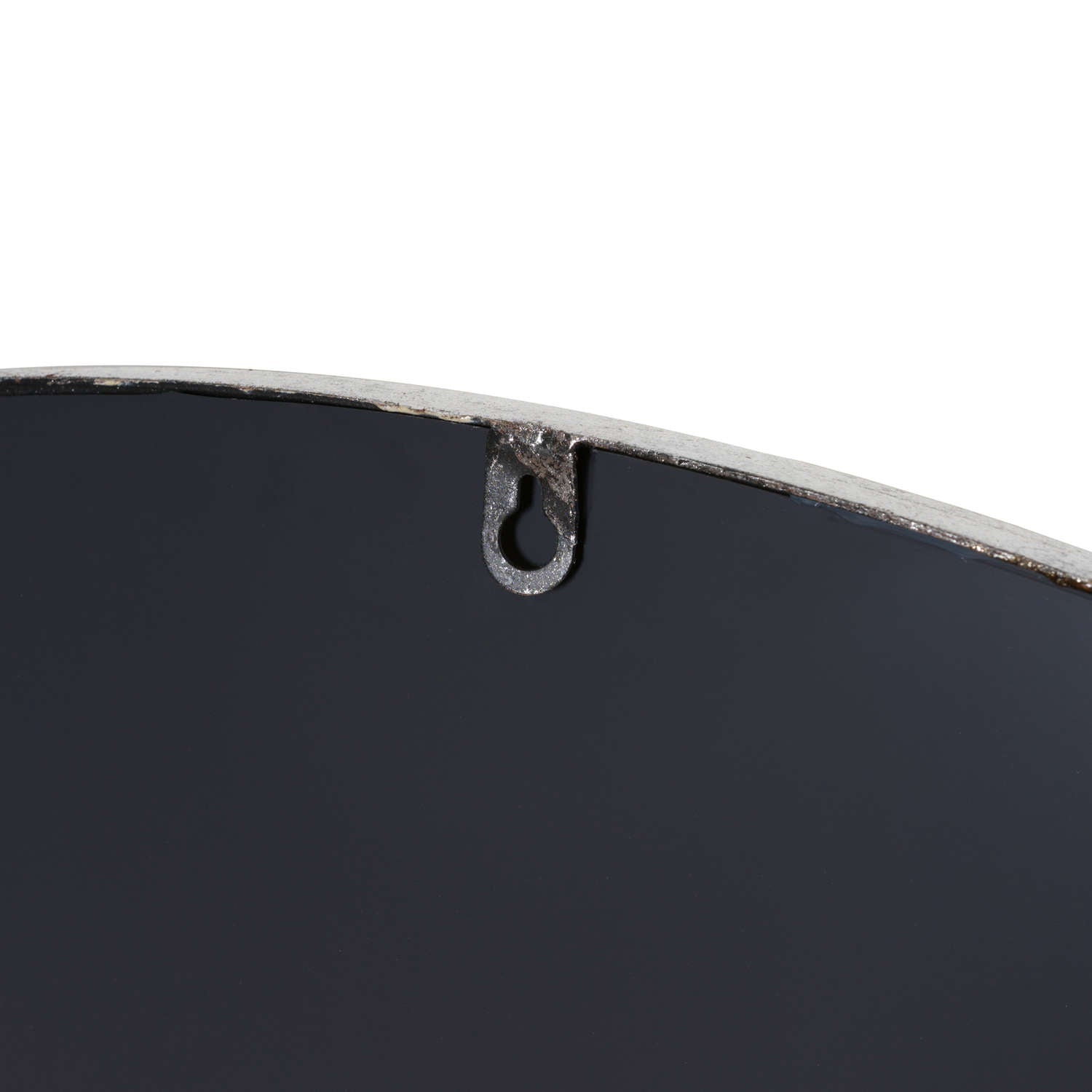 Skandi London Silver Foil Large Circular Metal Wall Mirror - Skandi London