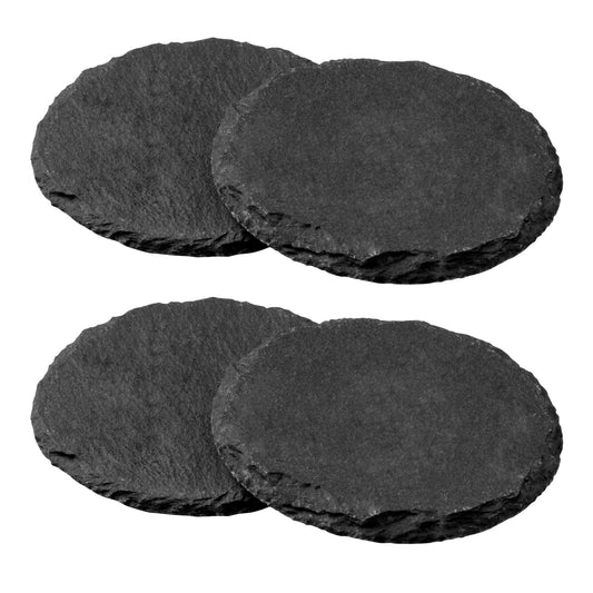 Oda Set Of Four Slate Round Coasters - Skandi London