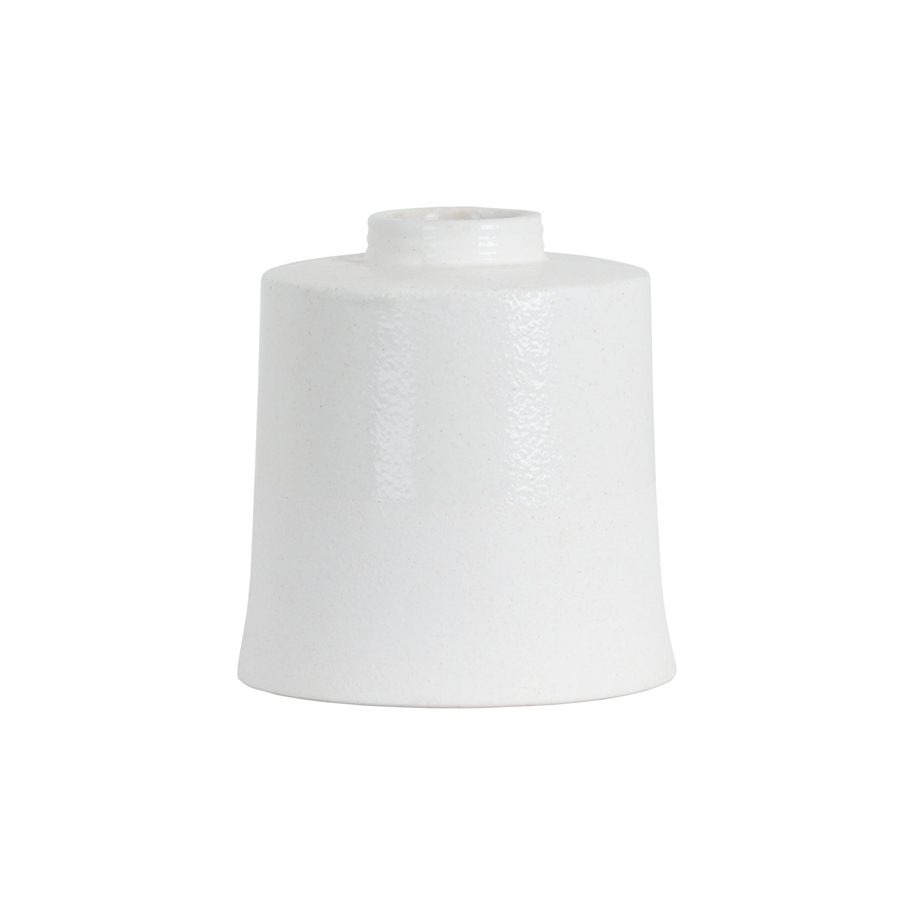 Skandi London White With Grey Detail Large Cylindrical Ceramic Vase - Skandi London