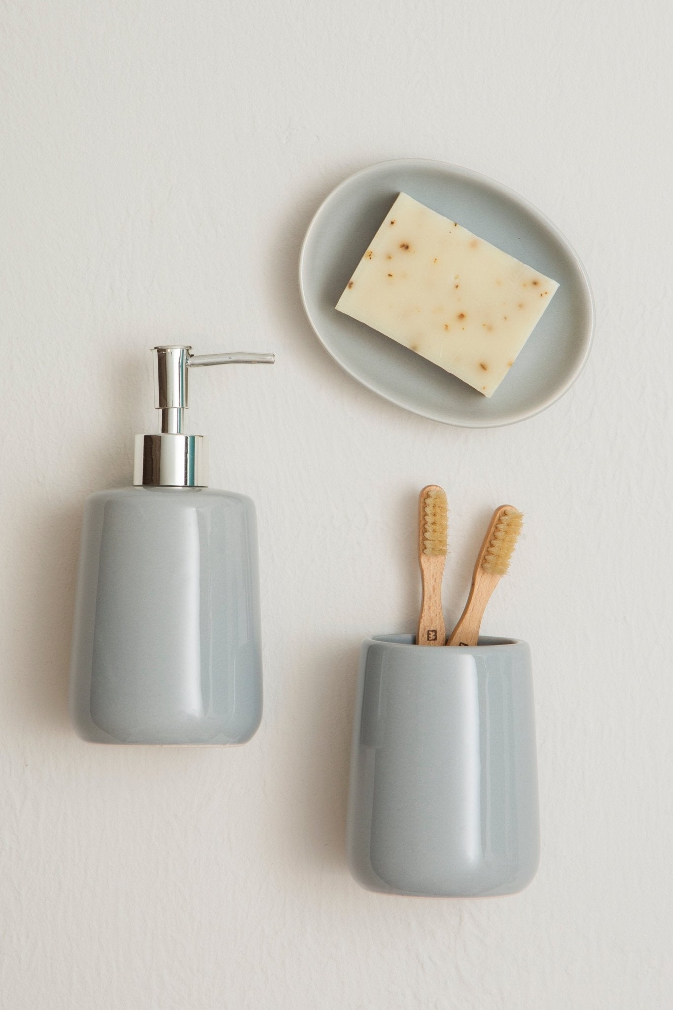 Keyla Grey 3Pc Bathroom Set - Skandi London