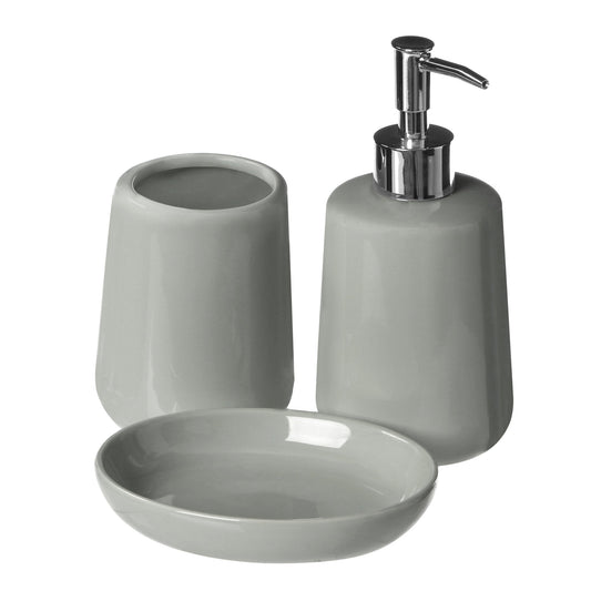 Keyla Grey 3Pc Bathroom Set - Skandi London