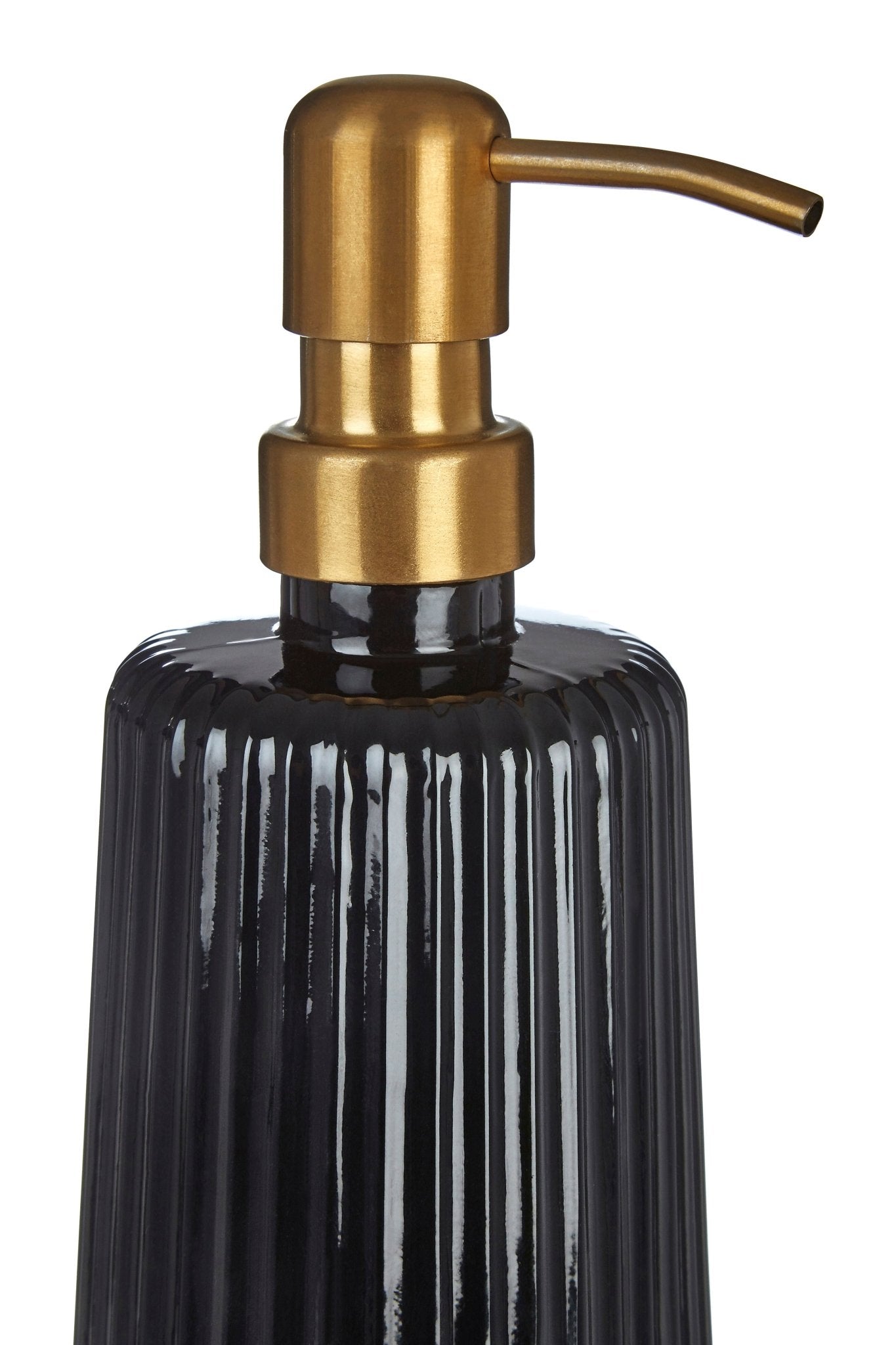 Ragnvald Brittany Black Glass Lotion Dispenser - Skandi London