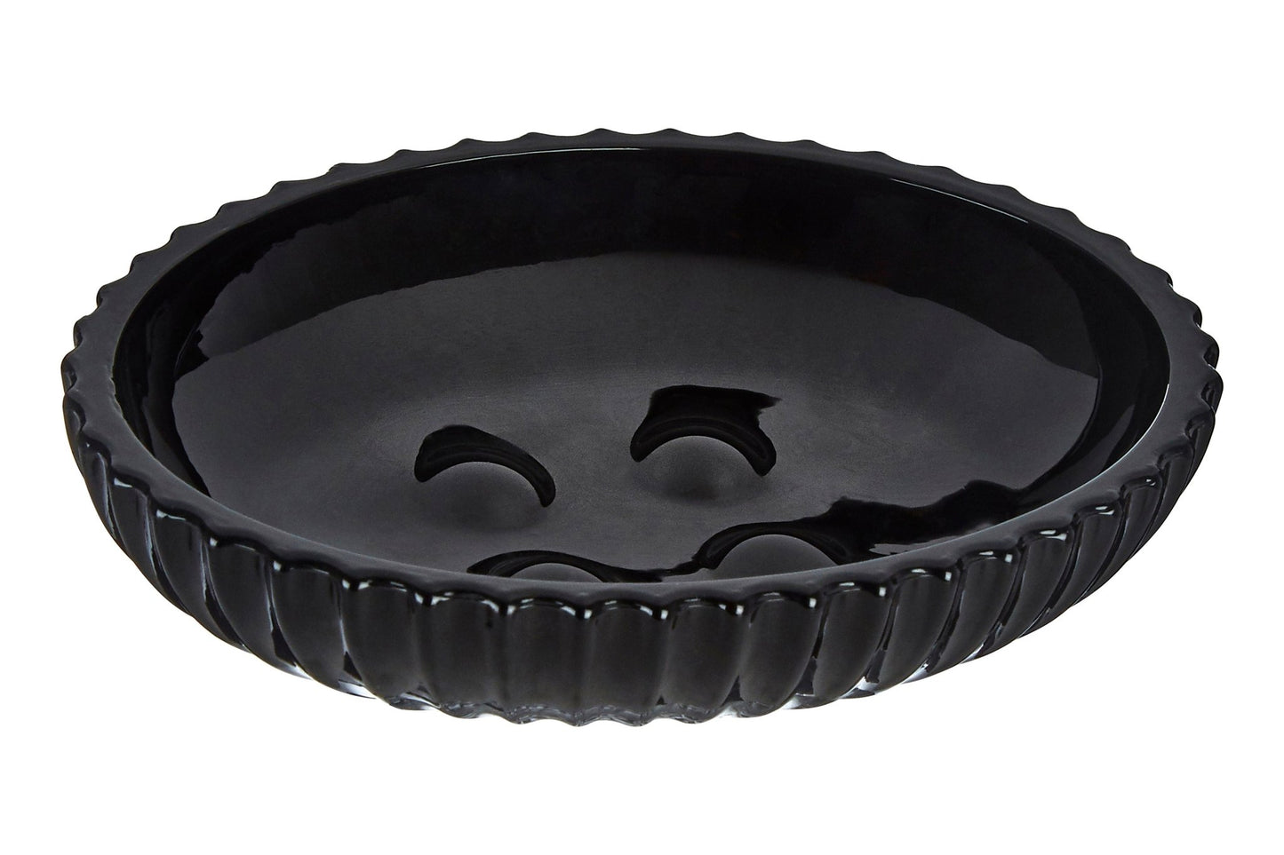 Ragnvald Brittany Black Glass Soap Dish - Skandi London