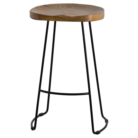 Kaarina Hardwood Shaped Barstool - Skandi London