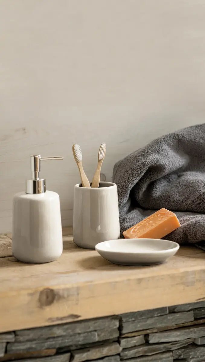 Keyla Natural 3Pc Bathroom Set - Skandi London