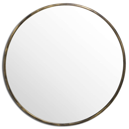 Skandi London Antique Brass Large Narrow Edged Mirror - Skandi London