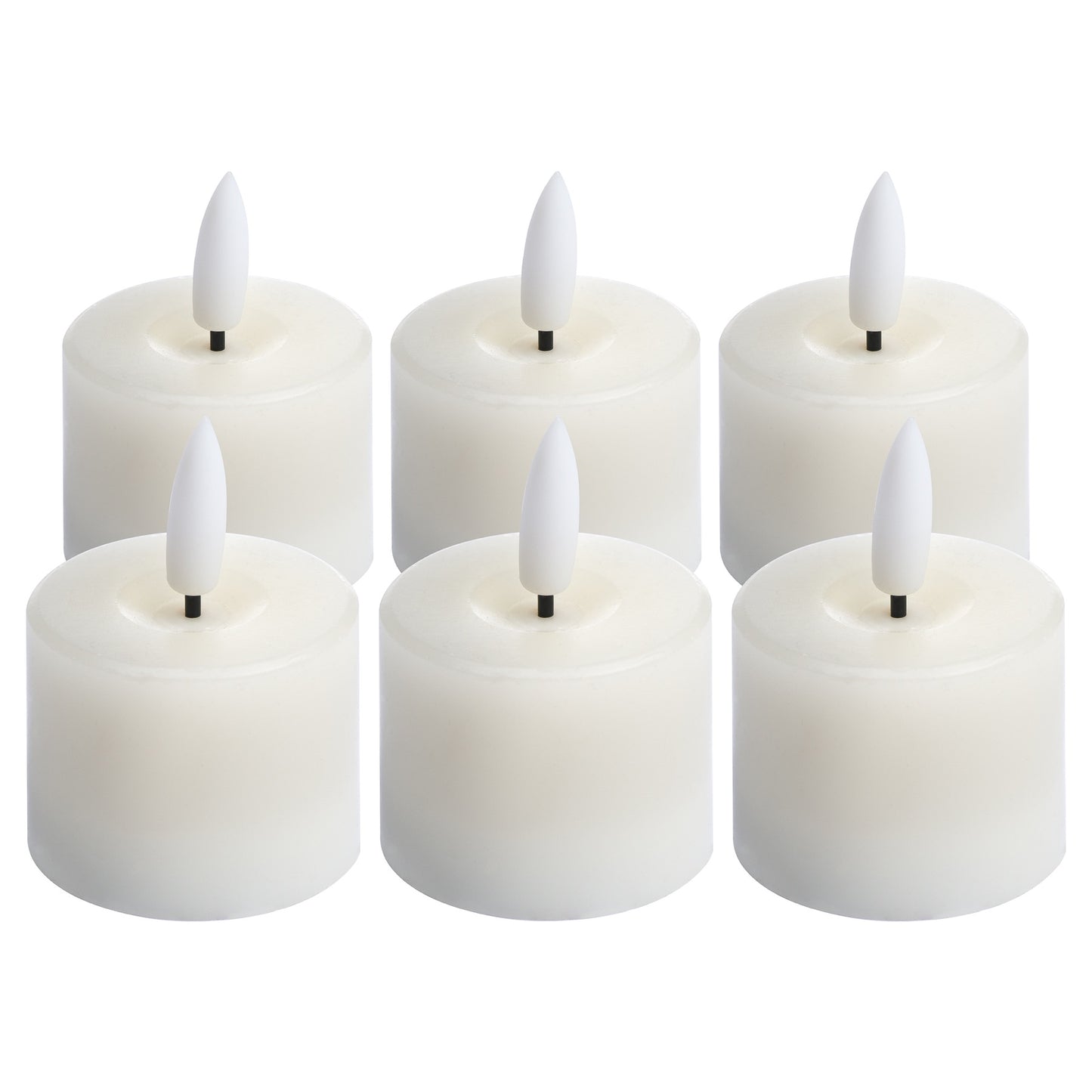 Luksus Collection Set Of 6 Natural Glow Led Tealight Candles - Skandi London