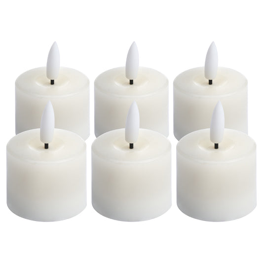 Luksus Collection Set Of 6 Natural Glow Led Tealight Candles - Skandi London