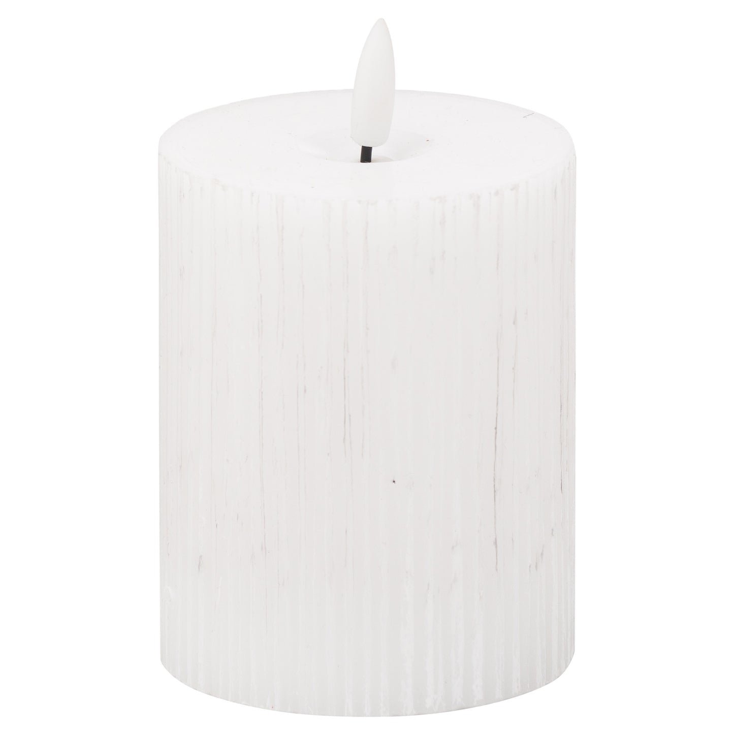 Luksus Collection Natural Glow 3x4 Textured Ribbed LED Candle - Skandi London