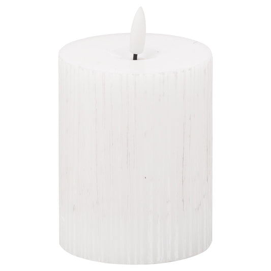 Luksus Collection Natural Glow 3x4 Textured Ribbed LED Candle - Skandi London