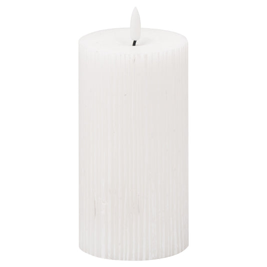 Luksus Collection Natural Glow 3x6 Textured Ribbed LED Candle - Skandi London