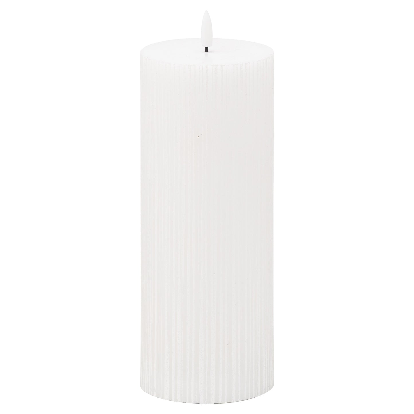 Luksus Collection Natural Glow 3.5x9 Texture Ribbed LED Candle - Skandi London