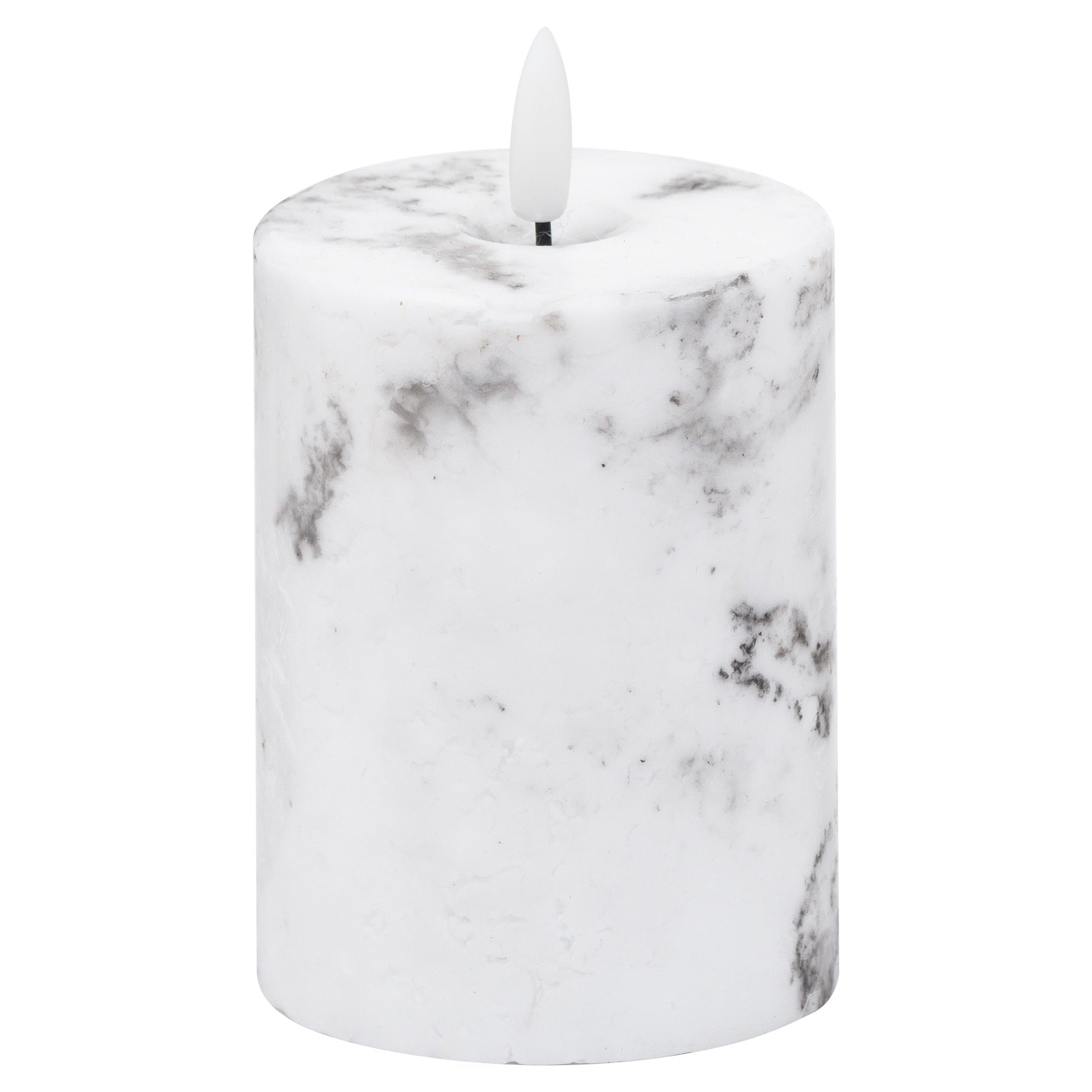 Luksus Collection Natural Glow 3x4 Marble Effect LED Candle - Skandi London