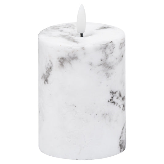 Luksus Collection Natural Glow 3x4 Marble Effect LED Candle - Skandi London