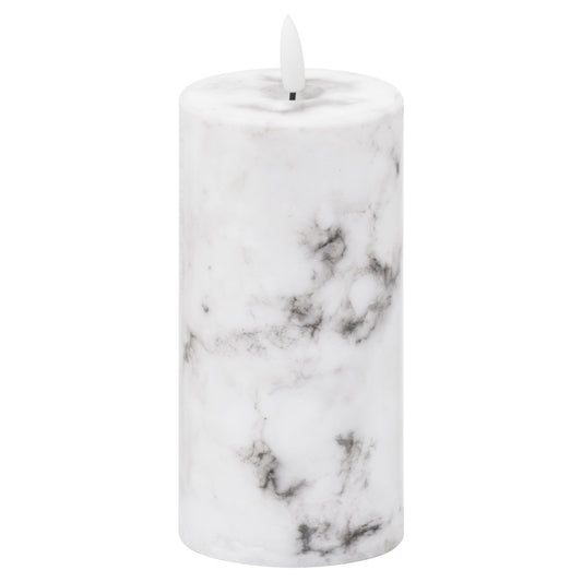 Luksus Collection Natural Glow 3x6 Marble Effect LED Candle - Skandi London