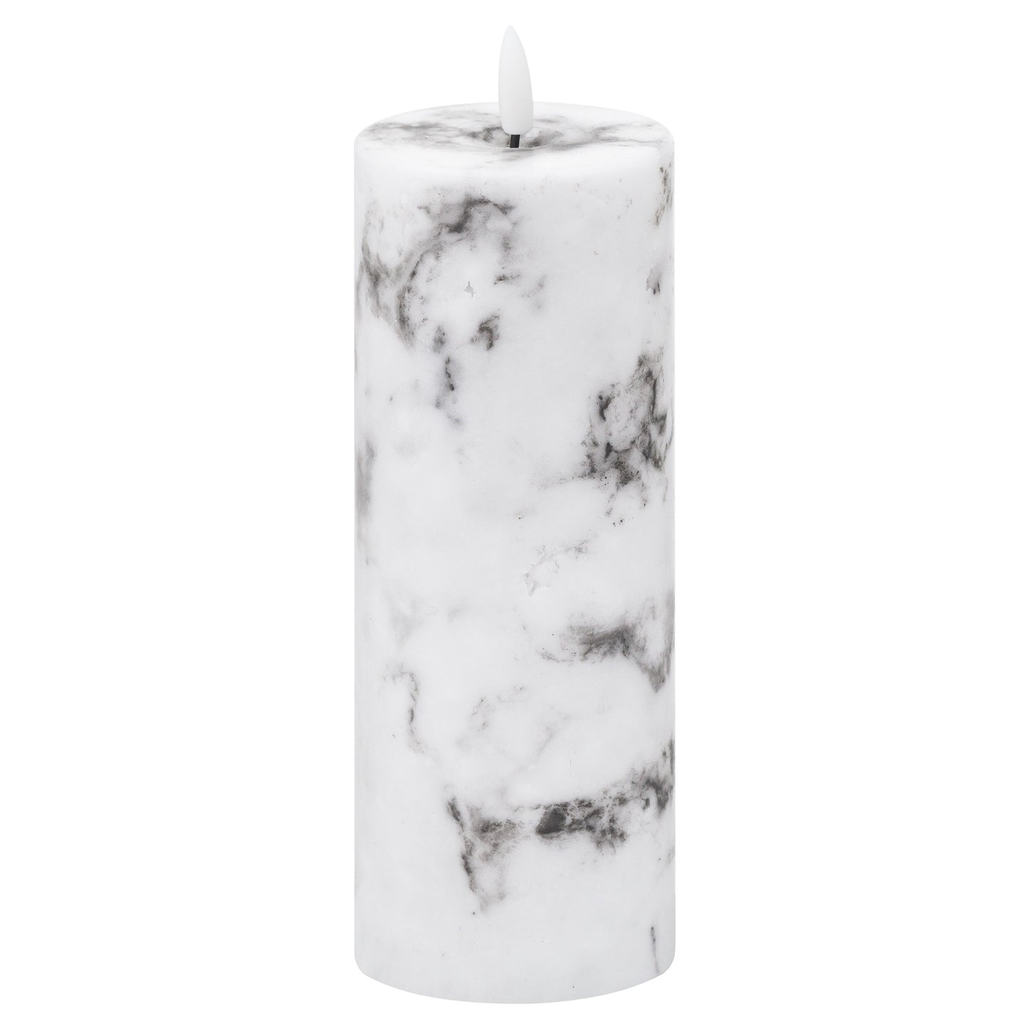Luksus Collection Natural Glow 3x8 Marble Effect LED Candle - Skandi London