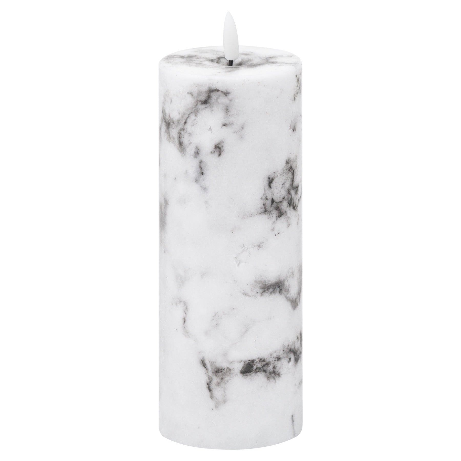 Luksus Collection Natural Glow 3x8 Marble Effect LED Candle - Skandi London