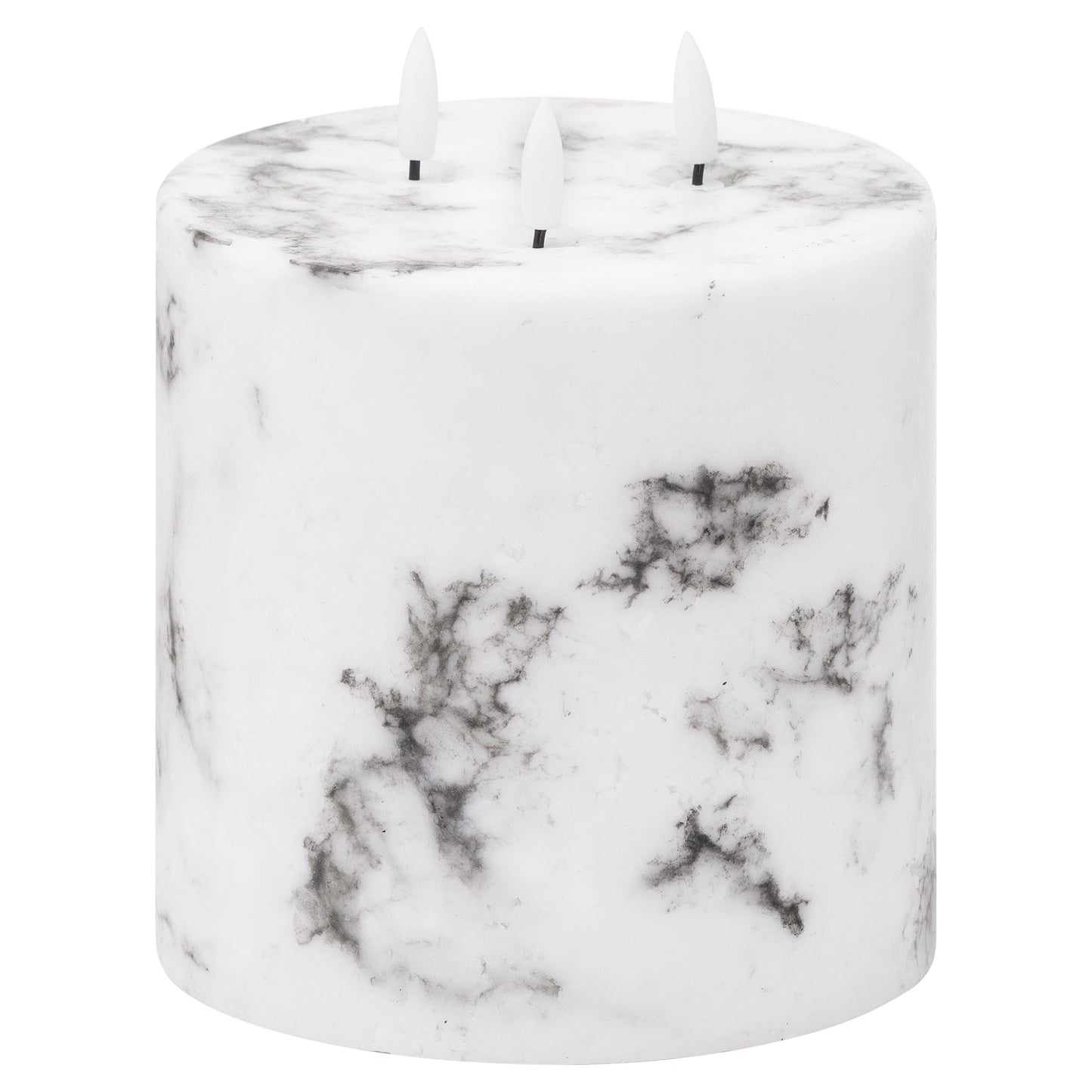 Luksus Collection Natural Glow 6x6 Marble Effect LED Candle - Skandi London