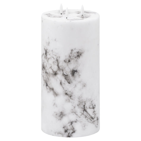 Luksus Collection Natural Glow 6x12 Marble Effect LED Candle - Skandi London