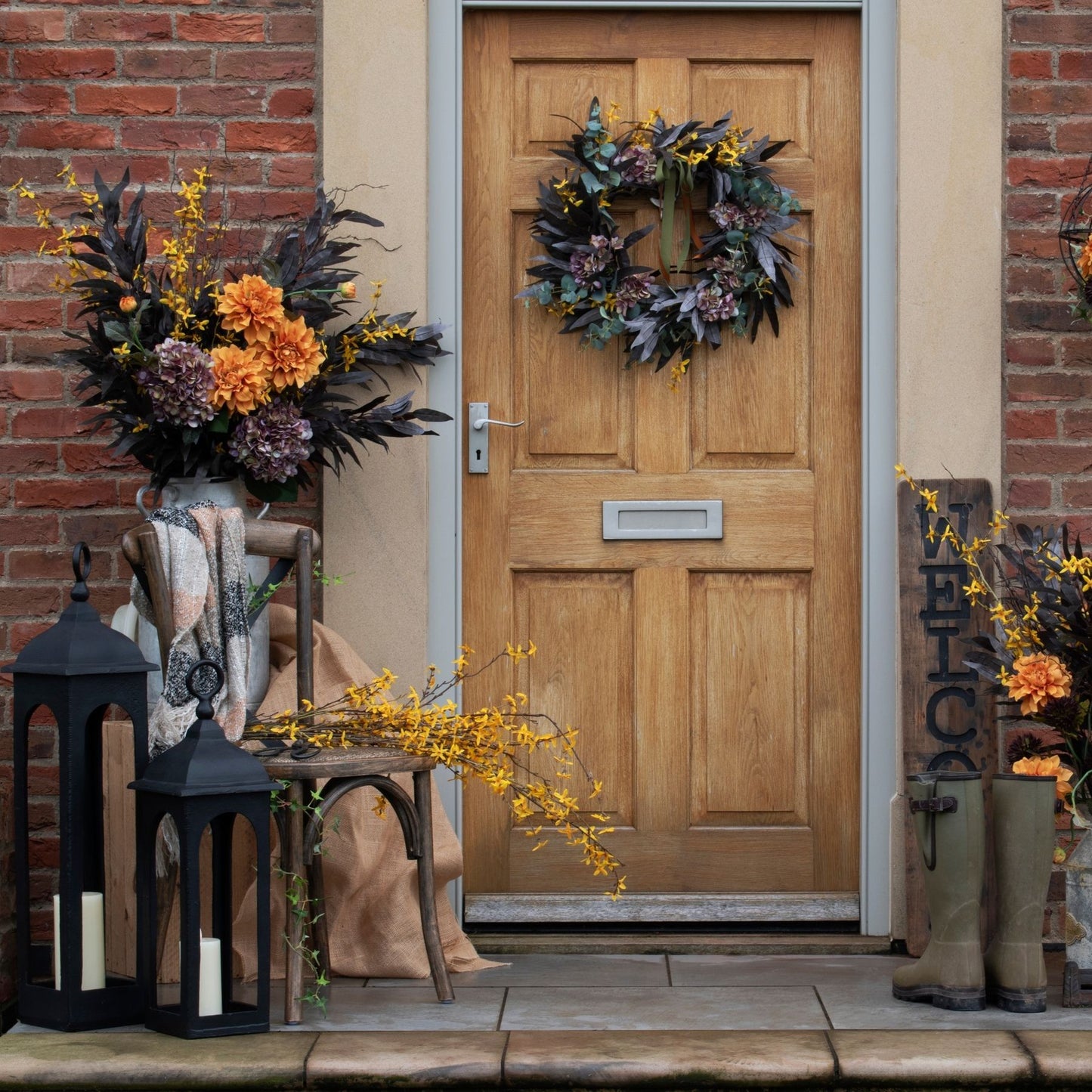 Skandi London Orange Dahlia Spray - Skandi London