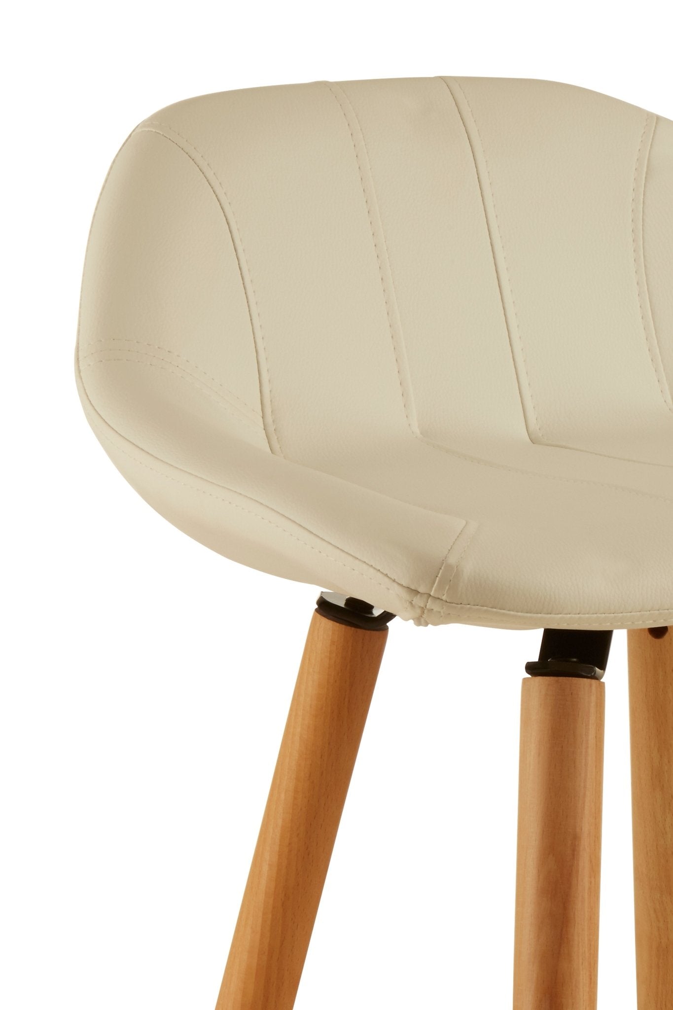 Pelle White Faux Leather Bar Stool - Skandi London