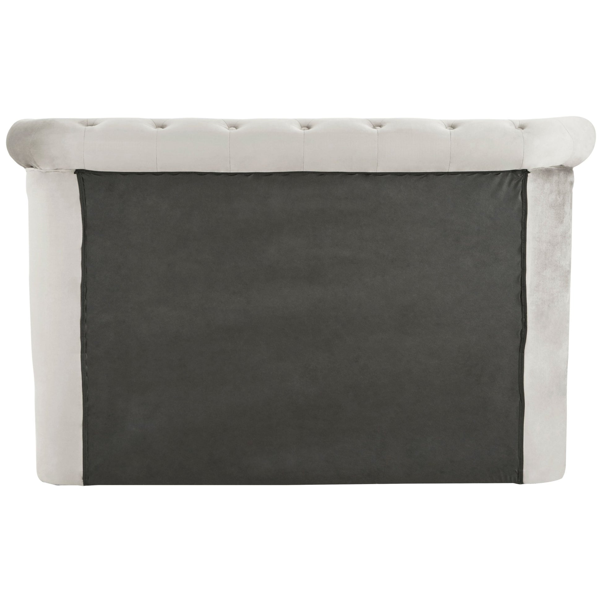 Darby Kingsize Grey Brush Velvet Ottoman Bed - Skandi London