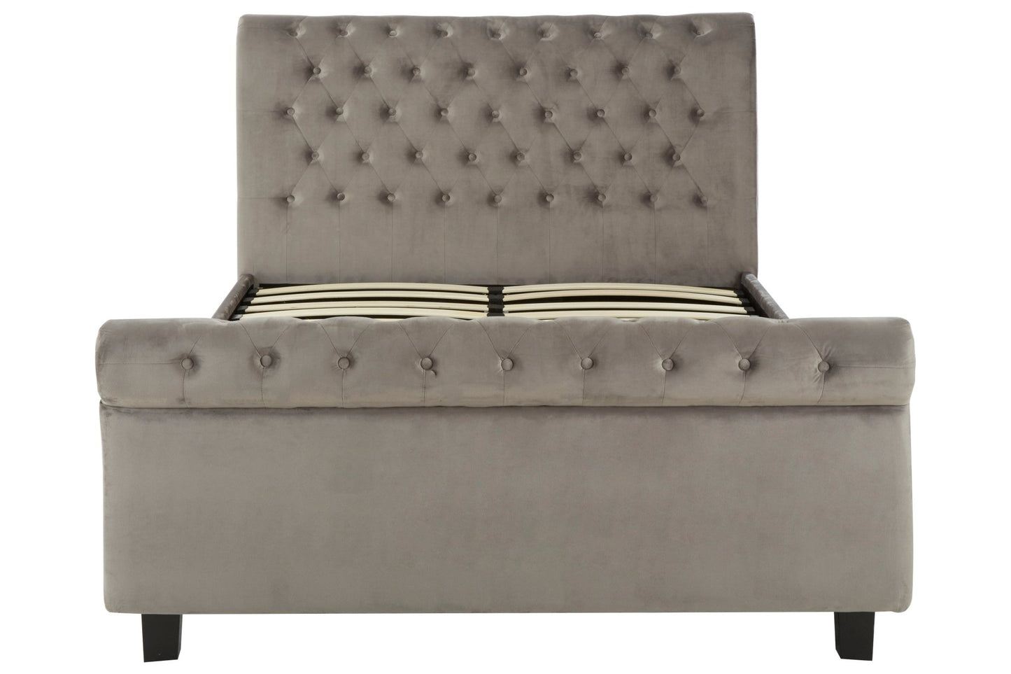 Lamont Steel Shade Kingsize Ottoman Bed - Skandi London